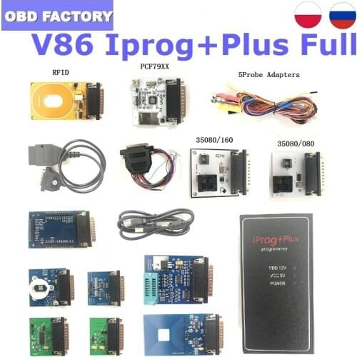 New Iprog+Plus Full Adapters 777 Iprog 3in1 Support IMMO+Mileage Correction+Airbag Reset Replace Carprog IPROG Pro Full Adapters