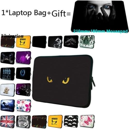 Portable Cover Tablet Case 7 10 9.7 13 12 11.6 14 15 15.6 17 17.3 Laptop Sleeve Bag+21x18cm Mousepad For Acer Aspire One Sony HP