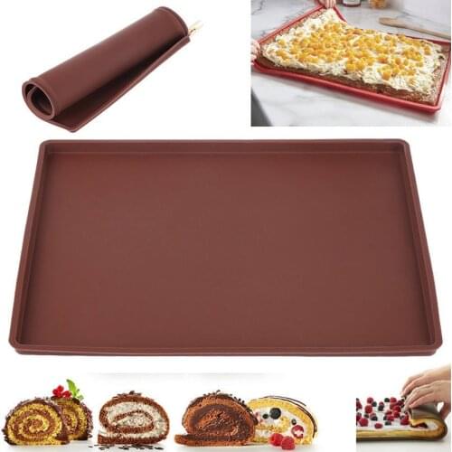 Silicone Bakeware Mat Baking Dishes Pastry Bakeware Baking Tray Oven Rolling Kitchen Bakeware Sheet New