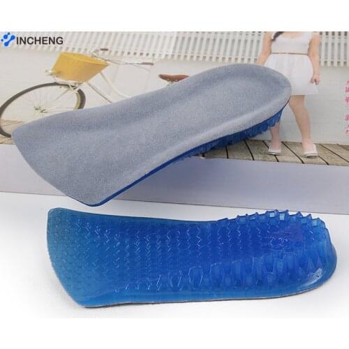 Silicone Height Increase Insole Breathable Honeycomb Half Height Lift Shoes Pad Heighten Heel Insert Taller for Women Men