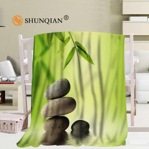 Spa Zen Stones Bamboo Blanket Soft Sofa Bed Throw Blanket Kid Adult Custom Blanket 56x80Inch50X60Inch40X50Inch
