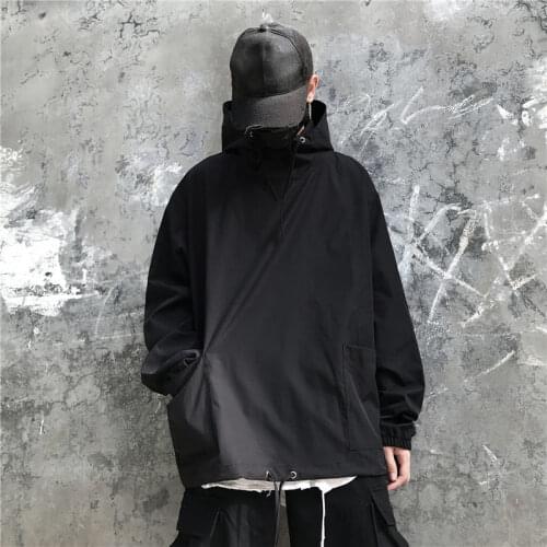 Dark wind ultra fire Street hip hop work clothes hooded function thin swe ater coat men and women trend