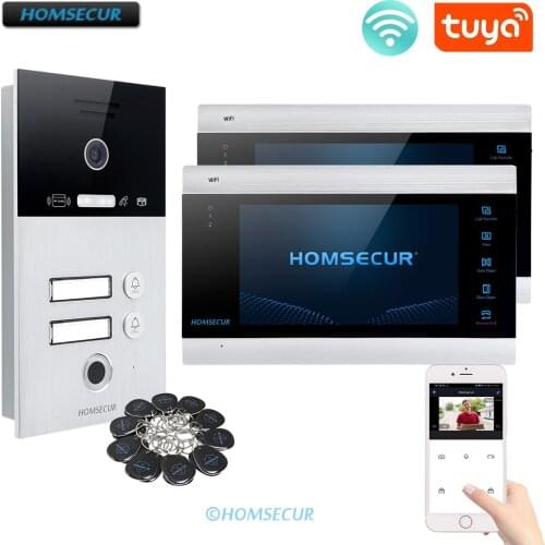 HOMSECUR New Wired Video Door Phone Doorbell Intercom System 1XCamera And 1X9Inch Monitor