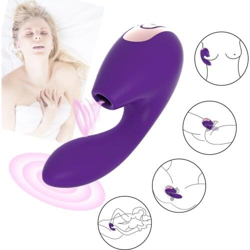 Vibrator Vagina Masturbating Silicone Sucking Cunnilingus G-spot Vibrating Sucker Oral Sex Suction Clitoris Stimulator Erotic