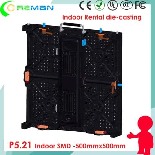 Alibaba sign in good price stock led display screen rental indoor p5.21 / p4.81 .3.91 p6.25 die-casting rental cabinet price led