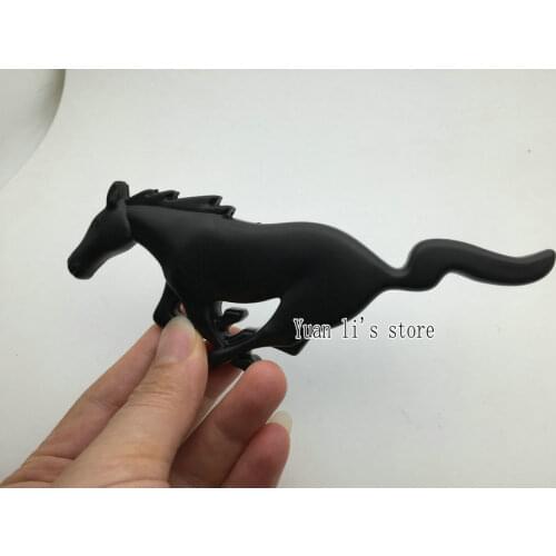 1 Pcs Mustang Matte Black Running Horse 3D Vehicle Emblem Badge stick horse car body stick Car Styling