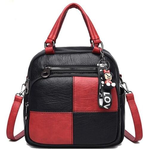 2021 Women Backpack Shoulder Bag High Quality Leather School Bag For Teenage Girls Fashion Woman Bag Travel Backpack Mochila