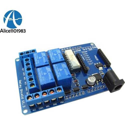 4CH 4 Channel 5V Relay Module Extension Board Shield V1.3 Compatible For Arduino UNO Nano R3 Xbee 315