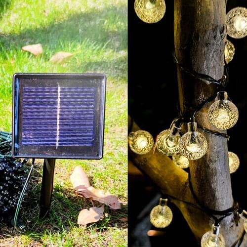 50 LEDS 7M Crystal Ball Solar Lamp Waterproof Power LED String Fairy Lights Solar Garlands Garden Christmas Decor for Outdoor