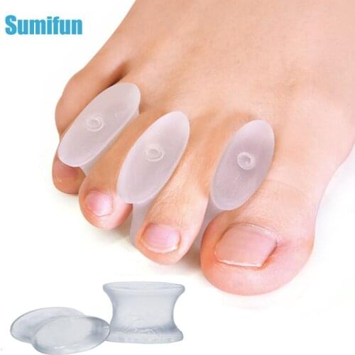 6Pcs Hallux Valgus Silicone Toe Separator Bunion Corrector Straightener Transparent Toe Spacer Foot Care Tool Big Size D2974