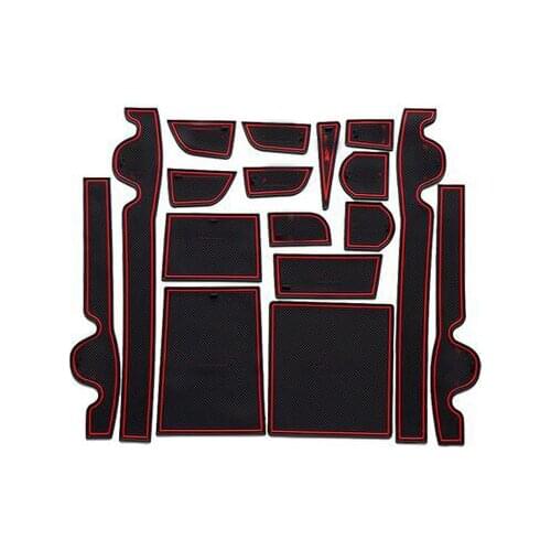 Car Anti-Dirty Pad Door Groove Gate Slot Cup Armrest Storage Mat For Hyundai Sonata 9th Generation Flagship Edition 201520162017