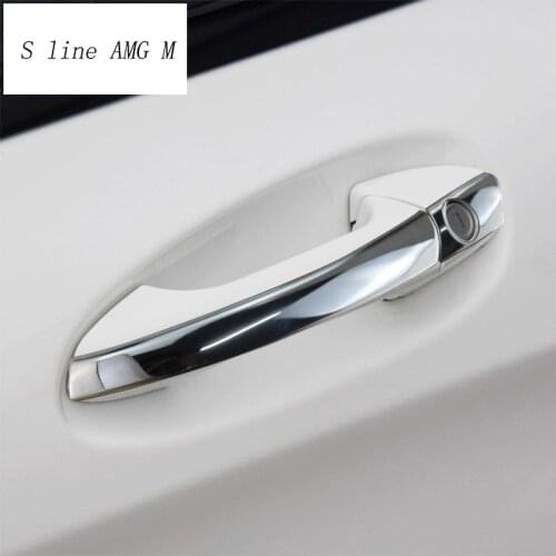 Car Styling For Mercedes Benz A GLA CLA Class W176 X156 C117 stainless steel Outer Door Handle protection Stickers Covers Trim