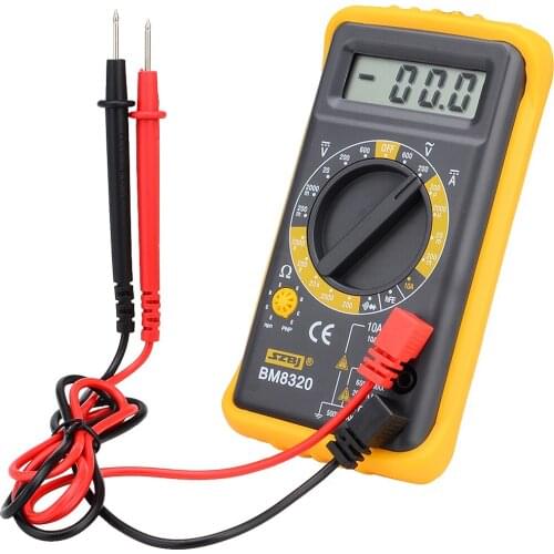 BM8320 1999 Words Portable Digital Multimeter AC DC Volt Amp Ohm HFE with Test Leads Free Shipping with Track Number 12003209
