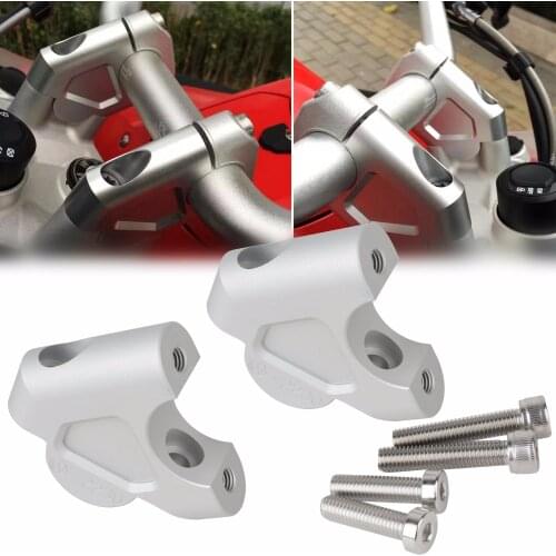 CNC Machining Handlebar Risers Bar Clamp Extend Adapter With Bolts For BMW S 1000 XR S1000XR S1000R S1000 R 2014 2015 2016 2017