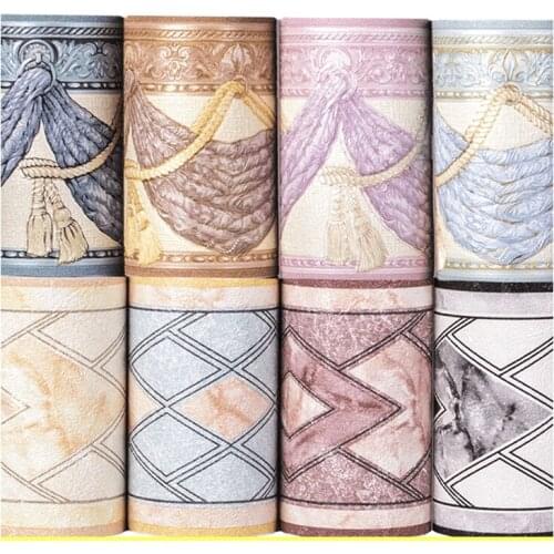 Quality 3D Relief Waist Line Decorative Self-Adhesive Wall Stickers Room Skirting Line PVC Waterproof Emboss Wallpaper 10.6cmX5m