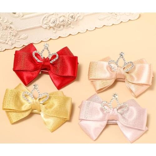 Kids Baby Girls Hair Bow Crown baby bow Ribbon Stereo Hairpin Korean Version accessories Newborn Hair Clip girl bowsbaby meisje