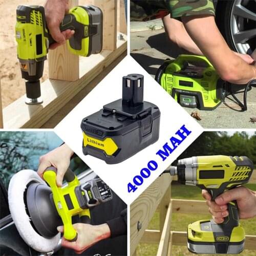 For Ryobi 18v 4.0ah ONE+ RB18L40 RB18L50 RB18L60 RB18L25 P108 P107 BPL1820 P103 BIW180 Replacement Li-Ion Battery Charger Set