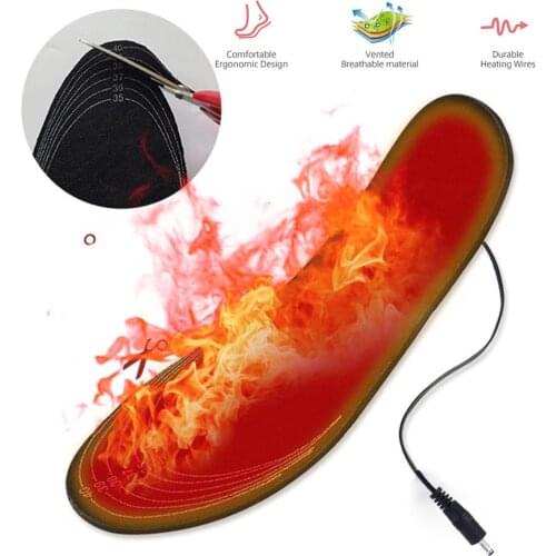 EVA Scalable Electric Foot Heated Warmer Insoles Heater Insoles Durable Skiing Heating Snow Winter Outdoor Sport Sock
