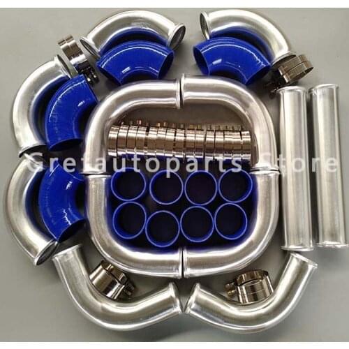 Hot Selling For 2"inch/51mm Aluminum Universal Intercooler Turbo Piping Blue hose High Performance