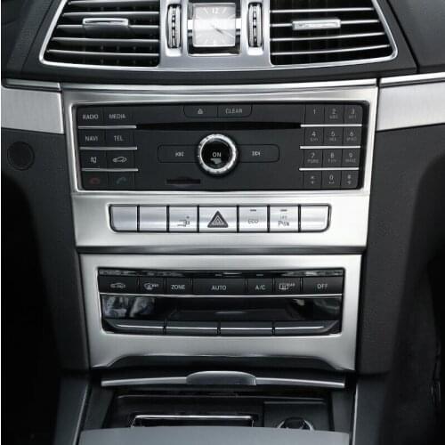 Chrome Car Styling Pearl control CD panel Decorative Cover trim For Mercedes-Benz E Class Coupe W207 C207 2014-2016 Accessories