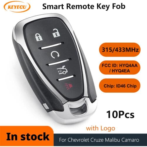 KEYECU Smart Remote Key 4+1 5 Button 315 MHz ID46 for Chevrolet Cruze Malibu Camaro Equinox Spark FCC: HYQ4EA P/N:13508769