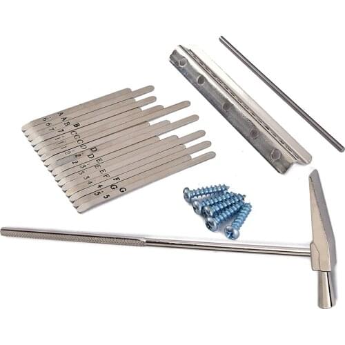 Stainless Steel Thumb Piano Keys 17 Key Fit for Kalimba, Include Tune Hammer