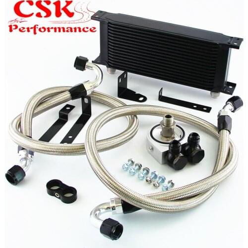 Direct Fits For honda S2000 00-09 16 Row Bolt On Engine Oil Cooler Hose Adapter Kit