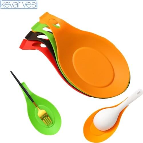 Kitchen Organizer Silicone Insulation Spoon Rest Spoon Holder Utensil Spatula Holder Home Gadget Kitchen Utensils