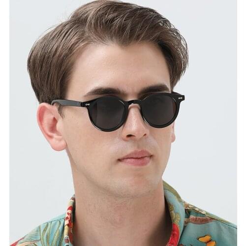 Fashion Sunglasses Summer Women Glasses for Men Vintage Designer Round Shape Lens Material PMMA Frame Ploycarbonate Flat Mirror