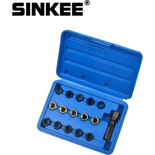 16 Pcs M14x1.25 Spark Plug Rethread Thread Repair Tools Kit SK1828