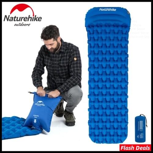 Naturehike Camping Mat Outdoor Inflatable Mattress Ultralight Air Bed Portable Tent Sleeping Pad Camp Hiking Moisture-proof Pad