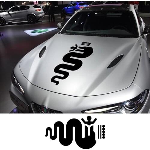 Car Hood Cover Stickers DIY Auto Vinyl Film Decals For Alfa Romeo MiTo Giulia Giulietta 147 156 159 166 Car Tuning Accessories