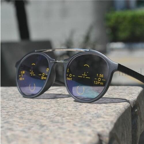 Outdoor Photochromic Reading Sun Glasses Progressive Multifocal Reading Glasses Men Points for Reader Near Far Sight Diopter NX