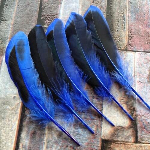 20pcs Beautiful Blue Natural Duck Feathers 10-15 cm/4-6 inches DIY Jewelry Hat Craft Making Decoration Accessories