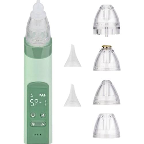 Nasal Aspirator & Blackhead Remover Vacuum Electric Nose Suction Nose Cleaner with 3 levels of suction power + silicone tips