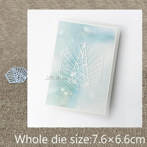 New Design Craft Metal Cutting Dies star stripe hexagon decoration scrapbook die cuts Album Paper Card Craft Embossing die cuts