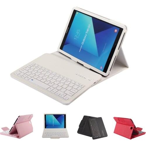 Luxury Case for Samsung Galaxy Tab S3 9.7 Wireless Bluetooth Keyboard Case for Samsung T820 T825 Tablet Flip Leather Stand Cover