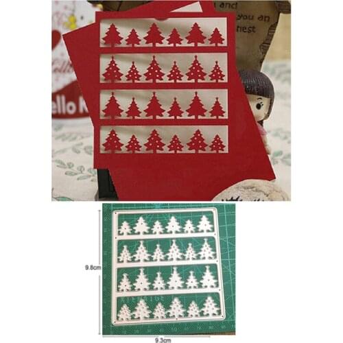 Christmas Trees Frame Metal Cutting Dies for DIY Scrapbooking dies Paper Cards Making Decorative Craft dies Embossing Die Cuts