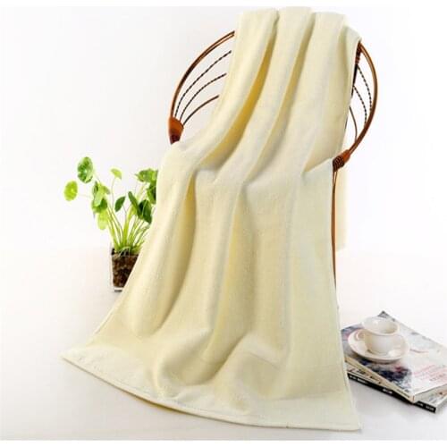 Thick Plain Cotton Beach Towel Terry Bath Towels Bathroom 70*140cm Thick Luxury Solid for SPA Bathroom Bath Towels for Adults