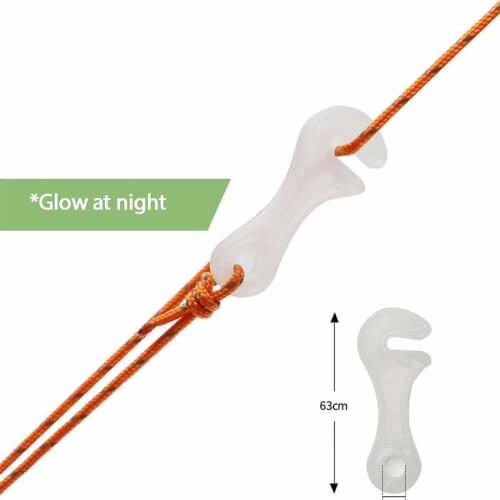 Outdoor Luminous Wind Rope Buckle Canopy Tent Windproof And Anti-slip Buckle Fluorescent Adjustment Piece Floor Nail For Camping