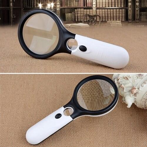 45X 3LED Magnifying Glass Lens Handheld Loupe Magnifer Reading Watch Map Newspaper Book Jewelry Microscope