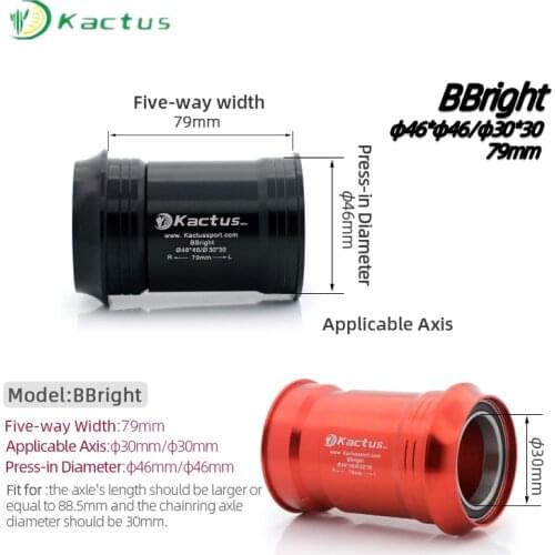 Kactus BBright Cycling Bottom Bracket Ceramic Bearings Bike BB For Aluminum Bike Frame equal to 88.5 Pressfit BB Mountain MTB