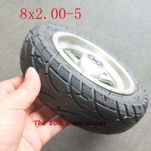 High quality 8x2.00-5 Tubeless Tire Wheel Tyre 8*2.00-5 wheel hub rim Pocket Bike MINI Bike Electric Wheelchair Wheel Moto