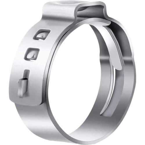 100Pcs Cinch Clamps Pipe Clamps 1/2 Inch Fittings Stainless Steel Cinch Crimp Rings Pinch Clamps Crimp Fitting