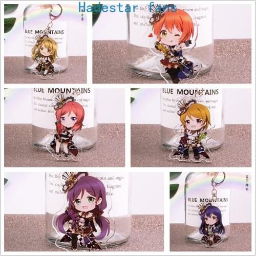 10 pcs/lot Anime Love Live Acrylic Keychain Toy LoveLive! School idol project Figure Bag Pendant Double sided keyring Doll
