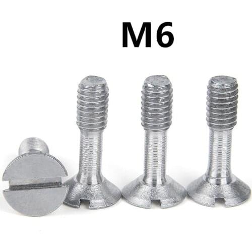 20PCS M6x16/20/25/30/35/40mm 304 stainless steel slotted flat head locking screw countersunk head anti-dropping screw