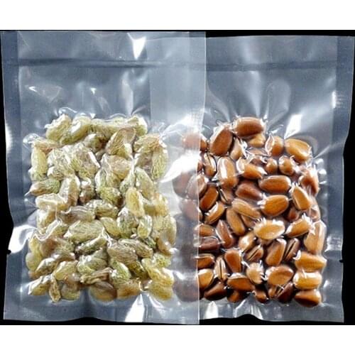 200pcs/lot Nylon Vacuum Food Storage Packaging Bags Clear Open Top Heat Seal Packing Pouches Moist Barriers Food Package Bag