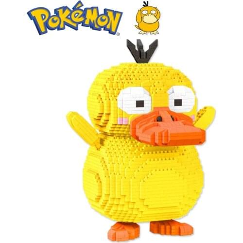 2570PCS+ Pokemon Cute Psyduck Mini Building Blocks Diamond Micro Brick DIY 3D Model Figures Toys For Kid Christmas Gift 7198A
