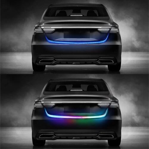 Car LED Strip 12V 1.2m Signal Lamp Dynamic Streamer Brake Turn Signal Lighting Rear Trunk Tail Light Reverse Warning Light