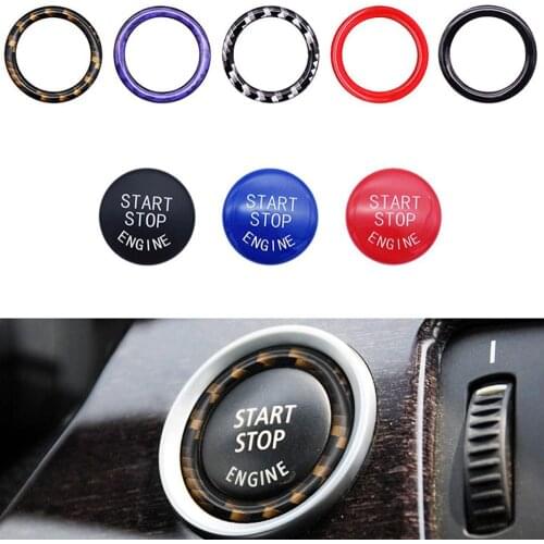Car Button Switch Decor Ring Engine Ignition Start Stop Ring For Bmw e90 e60 e70 Car Styling Button Switch Cover Car Accessories